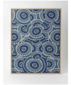 Promo ✨ Warlukurlangu Artists x Vue Snake Dreaming Wall Art 85X65cm Blue 😍