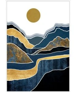 Cheap 👍 Cooper & Co Hidden Hills With Foil Ready To Hang Canvas Wall Art 100x140cm ✨