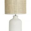 Discount ❤️ Australian House & Garden Nightcliff Ceramic Base Lamp With Weave Shade 46.5x26x26cm in White/Natural 🔥