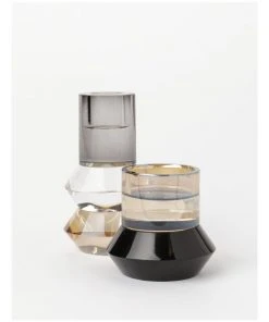 Deals ✨ Darren Palmer Waterfield Crystal Candle Holder 11x6x6cm in Black/Multi 😉 -Deals Home Décor Store 865786870 3 720x928