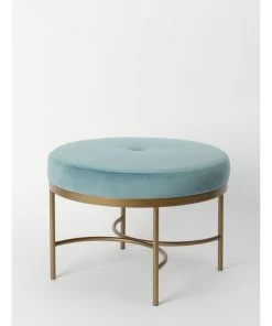 Best reviews of 🎉 Heritage Odo Velvet Ottoman 55x55x40cm in Teal 😀