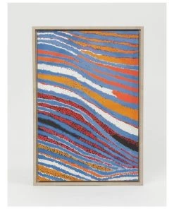 Outlet 🔔 Warlukurlangu Artists x Vue Framed Wall Art 65x45cm Pirlarla Jukurrpa (Dogwood Tree Bean Dreaming) by Liddy Napanangka Walker 👍