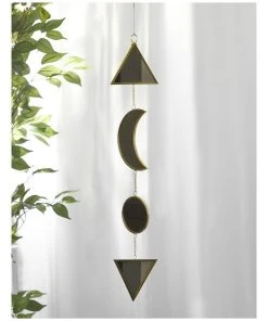 Promo 🤩 Milkshake Moon Mirror Hanging Plaque in Gold/Clear ❤️ -Deals Home Décor Store 865789750 5 720x928