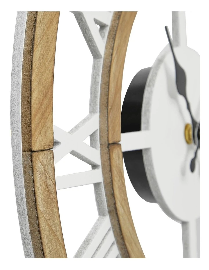 Outlet π Australian House & Garden Noosa Wooden Roman Numerals Clock 40cm in Natural π₯° 4 Outlet π Australian House & Garden Noosa Wooden Roman Numerals Clock 40cm in Natural π₯° - Image 4