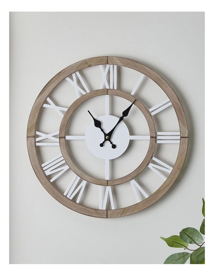 Outlet π Australian House & Garden Noosa Wooden Roman Numerals Clock 40cm in Natural π₯° 5 Outlet π Australian House & Garden Noosa Wooden Roman Numerals Clock 40cm in Natural π₯° - Image 5
