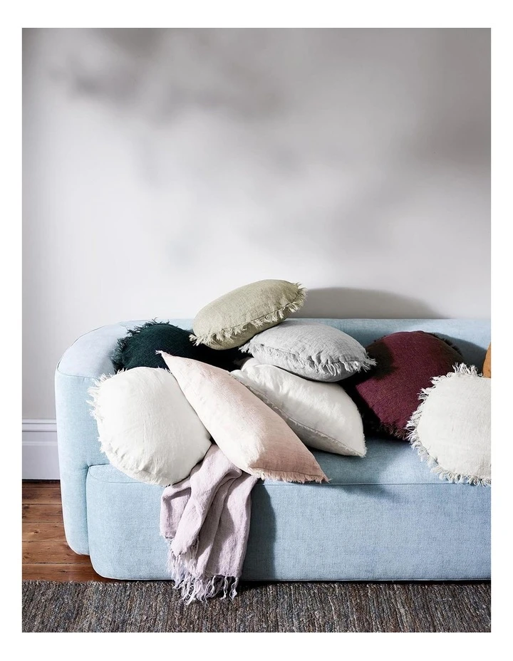 Flash Sale β Aura Home Vintage Linen Fringe 55cm Round Cushion In Syrah π 2 Flash Sale β Aura Home Vintage Linen Fringe 55cm Round Cushion In Syrah π - Image 2