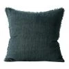 Outlet 💯 Aura Home Vintage Linen Fringe Cushion in Storm ✔️