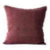 New 🔥 Aura Home Vintage Linen Fringe Cushion in Syrah ❤️