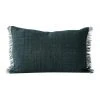 Coupon ❤️ Aura Home Vintage Linen Fringe Rectangle Cushion in Storm ⌛