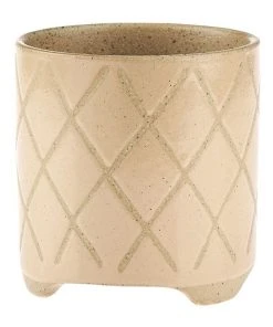 Brand new 🔔 Linen House Estrada Planter Pot 16cm In Caramel 😀