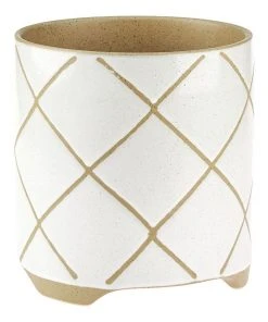 Outlet ⌛ Linen House Estrada Planter Pot 24cm In White ❤️