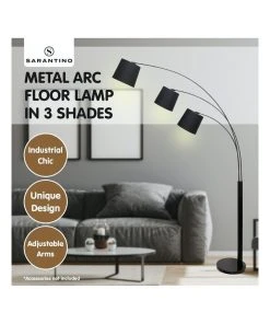 Deals ✨ Sarantino Adjustable 3-Light Tapered Shade Arc Floor Lamp Black ❤️ 9 Deals ✨ Sarantino Adjustable 3-Light Tapered Shade Arc Floor Lamp Black ❤️ -Deals Home Décor Store 869501980 3 720x928