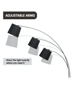 Deals ✨ Sarantino Adjustable 3-Light Tapered Shade Arc Floor Lamp Black ❤️ 13 Deals ✨ Sarantino Adjustable 3-Light Tapered Shade Arc Floor Lamp Black ❤️ -Deals Home Décor Store 869501980 7 720x928