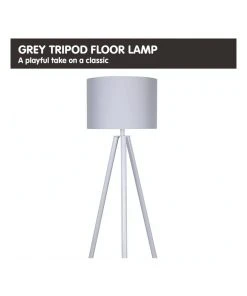 Discount ❤️ Sarantino Nordic Minimalist Accent Light Tripod Floor Lamp Grey ❤️ -Deals Home Décor Store 869502070 3 720x928