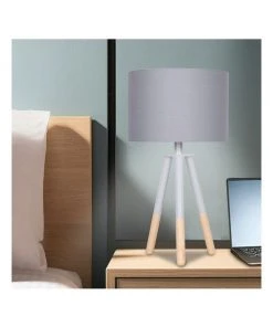 Flash Sale 🎉 Sarantino Nordic Minimalist Tripod Desk Lamp Metal and Wood 🌟 -Deals Home Décor Store 869502250 6 720x928