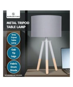 Flash Sale 🎉 Sarantino Nordic Minimalist Tripod Desk Lamp Metal and Wood 🌟 -Deals Home Décor Store 869502250 7 720x928