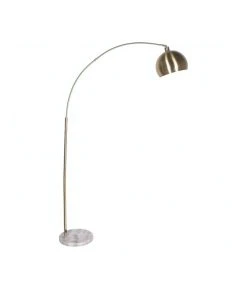 Deals ⌛ Sarantino Adjustable Height Arc Floor Lamp Antique Brass ❤️