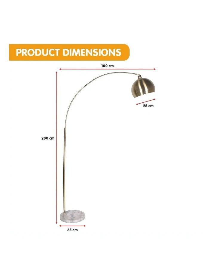 Deals ⌛ Sarantino Adjustable Height Arc Floor Lamp Antique Brass ❤️ 3 Deals ⌛ Sarantino Adjustable Height Arc Floor Lamp Antique Brass ❤️ - Image 3