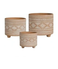 Top 10 ❤️ Cooper & Co. Set of 3 Nesting Terracotta Folk Pots 🌟