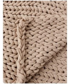 Best Sale ❤️ Vue Chunky Knit Throw in Beige ❤️ -Deals Home Décor Store 869927500 3 720x928