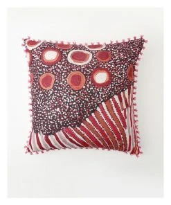 Outlet β¨ Warlukurlangu Artists x Vue Cushion Mina Mina Jukurrpa (Mina Mina Dreaming) by Helen Nungarrayi Reed β