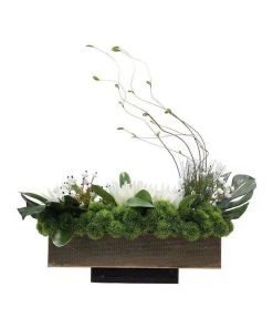Brand new ⌛ Vicky Yao Exclusive Design Table Artificial Green Floral Arrangement 🧨