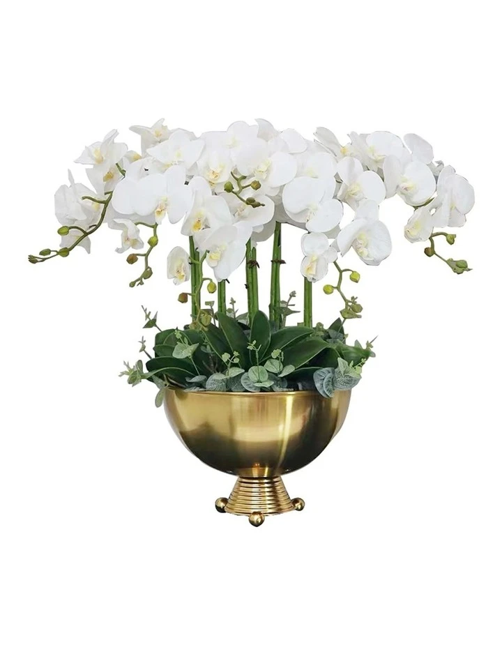 Best deal π Vicky Yao Exclusive Design Luxury Artificial Orchid Flower Arrangement In Large Triangle Ball Vase π 1 Best deal π Vicky Yao Exclusive Design Luxury Artificial Orchid Flower Arrangement In Large Triangle Ball Vase π