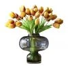 Best Sale ❤️ Vicky Yao Real Touch Artificial Elegant Golden Yellow Tulip Flower Arrangement 💯