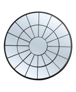 Coupon ❤️ Cooper & Co Circuit Round Iron Indoor Outdoor Mirror Black ⭐