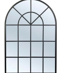Best Sale ⌛ Cooper & Co Grace Large Arch Iron Indoor Outdoor Mirror Black 🥰
