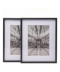 Buy 🧨 Cooper & Co 8X10" Matt To 5X7" Premium Metallicus Metal Photo Frames Set Of 2 Black ❤️