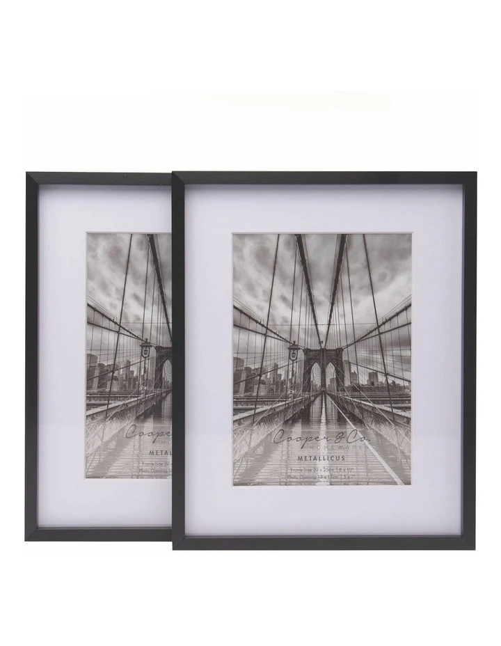 Buy 🧨 Cooper & Co 8X10" Matt To 5X7" Premium Metallicus Metal Photo Frames Set Of 2 Black ❤️ 1 Buy 🧨 Cooper & Co 8X10" Matt To 5X7" Premium Metallicus Metal Photo Frames Set Of 2 Black ❤️