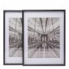 New ⌛ Cooper & Co 10x13" Matt to 8x10" Premium Metallicus Metal Photo Frames Set Of 2 Black ✨