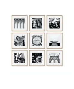 Best deal 🥰 Cooper & Co Square Frame Oak Pack Of 9 🛒