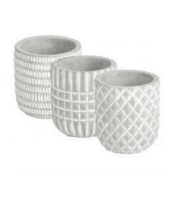 Coupon ⌛ Cooper & Co Geo Cement Pots Set Of 3 ✔️