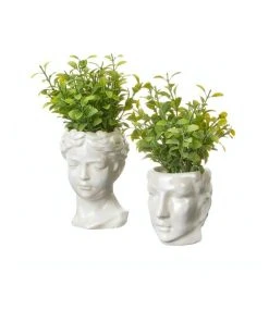 Wholesale ✔️ Cooper & Co Artificial Potted Roman Head Plants 25/20cm Set of 2 👏