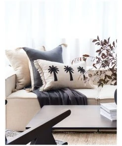 Coupon 🧨 Madras Link Bermuda Palm Linen Cushion 40x60cm ✨ -Deals Home Décor Store 883786600 3 720x928