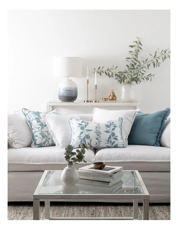 Budget π Madras Link Amari Linen Cushion Blue/Off White π 3 Budget π Madras Link Amari Linen Cushion Blue/Off White π - Image 3