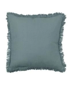 Flash Sale ⌛ Madras Link Fringe Cushion 55cm Blue 👏