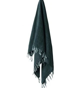 Cheap 🧨 Aura Home Vintage Linen Fringe Throw in Storm ❤️