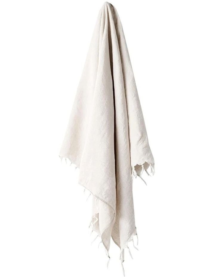 Buy β Aura Home Vintage Linen Fringe Throw in Sand π 1 Buy β Aura Home Vintage Linen Fringe Throw in Sand π