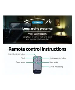 Best Pirce 🔔 Devanti 4-In-1 Essential Oil Aroma Diffuser 500ml ⭐ -Deals Home Décor Store 888182020 6 720x928