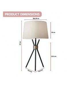 Top 10 ❤️ Sarantino Metal Tripod Table Lamp With Antique Brass Accent 🥰 -Deals Home Décor Store 888989410 3 720x928