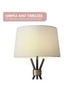 Top 10 ❤️ Sarantino Metal Tripod Table Lamp With Antique Brass Accent 🥰 -Deals Home Décor Store 888989410 4 720x928