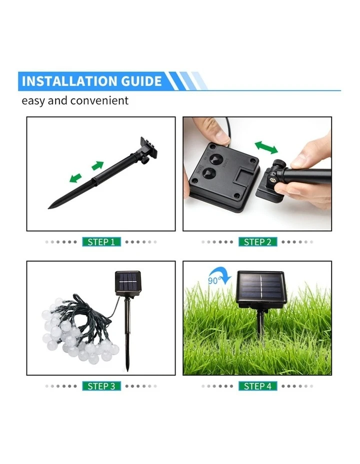 Discount 🧨 Milano Décor Solar Powered Outdoor Festoon Lights White 30 Lights 10003387 ✔️ 6 Discount 🧨 Milano Décor Solar Powered Outdoor Festoon Lights White 30 Lights 10003387 ✔️ - Image 6