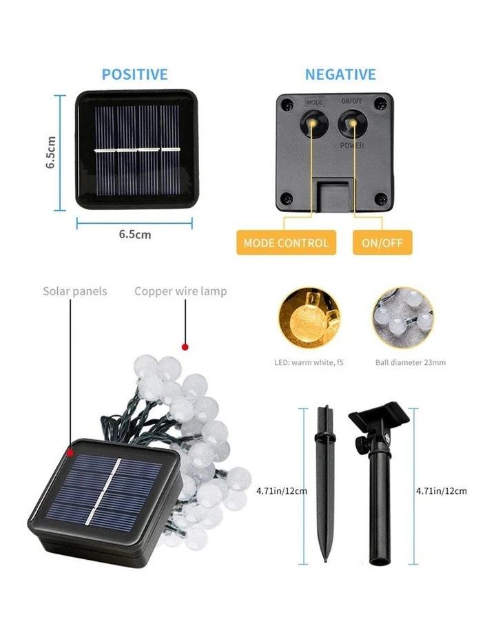 Discount 🧨 Milano Décor Solar Powered Outdoor Festoon Lights White 30 Lights 10003387 ✔️ 7 Discount 🧨 Milano Décor Solar Powered Outdoor Festoon Lights White 30 Lights 10003387 ✔️ - Image 7