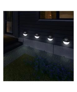Best deal ⌛ Milano Décor Utmark 8 Pack Round Solar LED Solar Fence Lights Black 👍 -Deals Home Décor Store 890425090 3 720x928