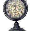 Flash Sale ✨ La Florentina Industrial Moving Cogs Standing Clock Black ⭐