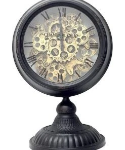 Flash Sale β¨ La Florentina Industrial Moving Cogs Standing Clock Black β