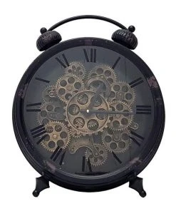 Hot Sale π La Florentina Newton Alarm Moving Cogs Standing Clock Black β